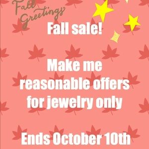 Fall sale on jewelry only !!